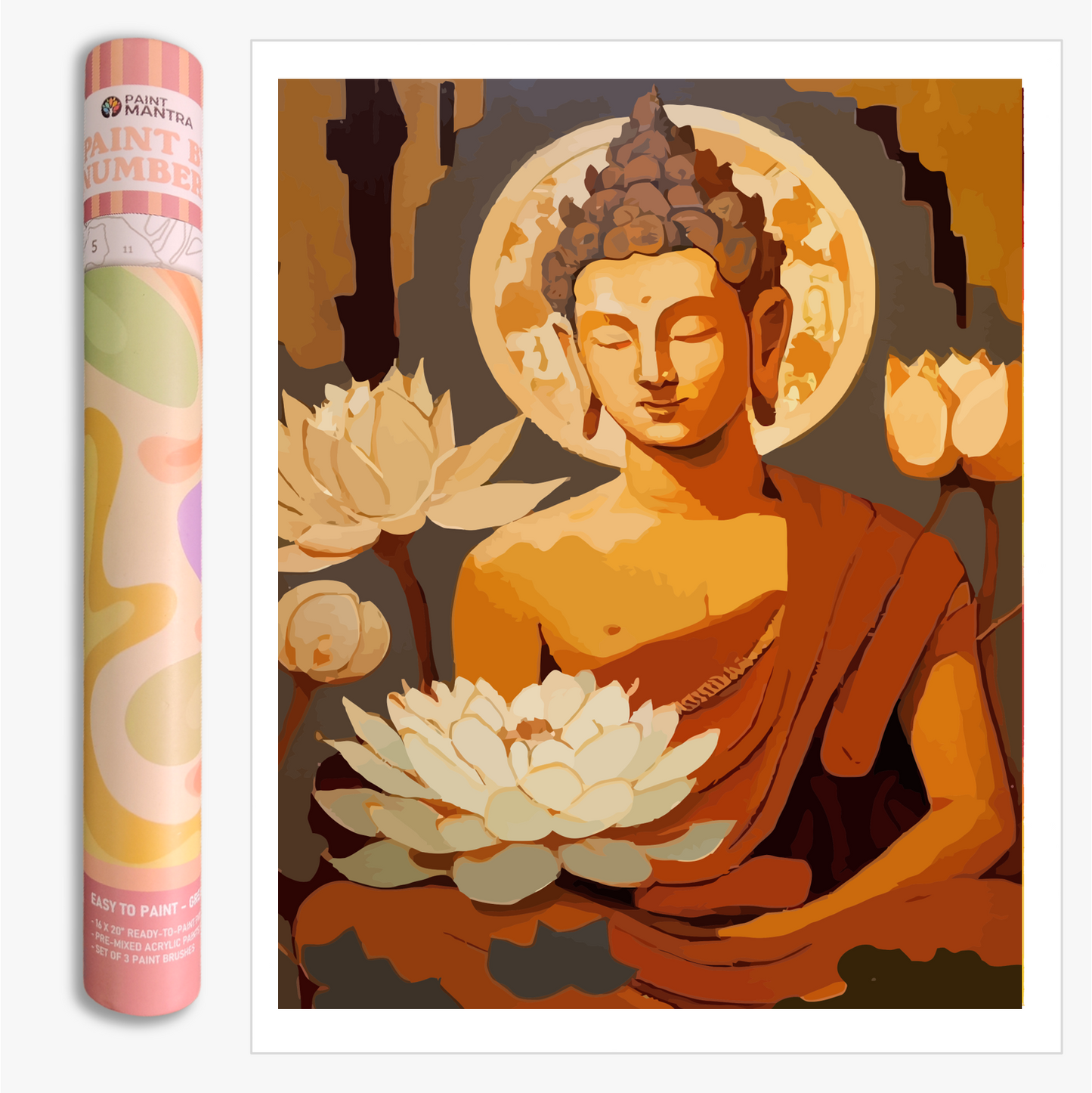 Serene Buddha Paint By Numbers Kit