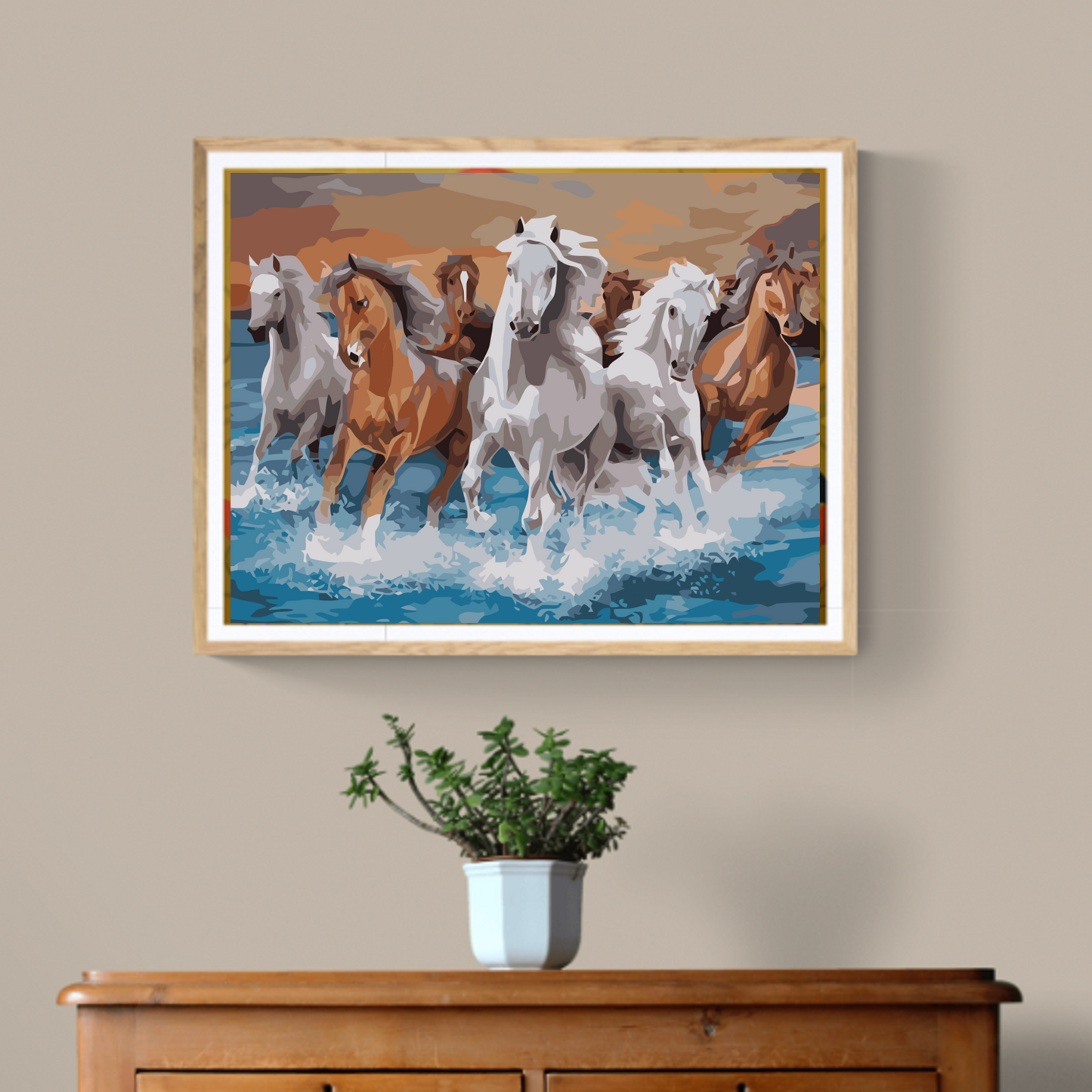 Seven Horses Paint By Numbers Kit
