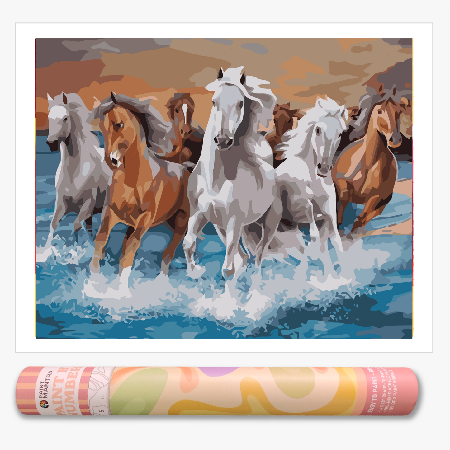 Seven Horses Paint By Numbers Kit