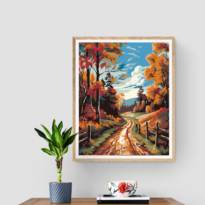 The Road to Autumn Paint By Numbers Kit