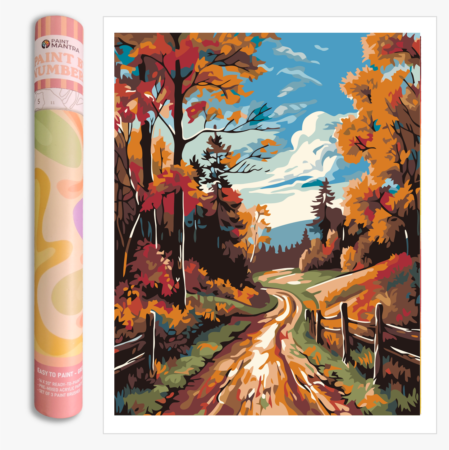 The Road to Autumn Paint By Numbers Kit